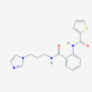 molecular formula C18H18N4O2S B279171 N-[2-({[3-(1H-imidazol-1-yl)propyl]amino}carbonyl)phenyl]-2-thiophenecarboxamide 