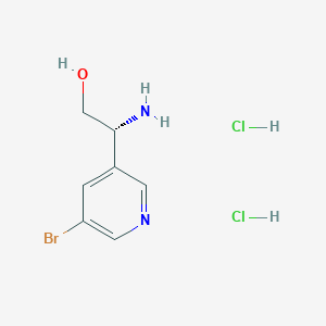 molecular formula C7H11BrCl2N2O B2791766 (2R)-2-Amino-2-(5-bromopyridin-3-yl)ethanol;dihydrochloride CAS No. 2580093-40-7