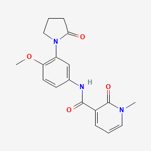 molecular formula C18H19N3O4 B2791768 N-(4-methoxy-3-(2-oxopyrrolidin-1-yl)phenyl)-1-methyl-2-oxo-1,2-dihydropyridine-3-carboxamide CAS No. 1327233-19-1