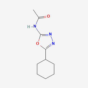 molecular formula C10H15N3O2 B2791771 N-(5-cyclohexyl-1,3,4-oxadiazol-2-yl)acetamide CAS No. 922105-31-5