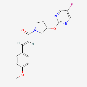 (E)-1-(3-((5-fluoropyrimidin-2-yl)oxy)pyrrolidin-1-yl)-3-(4-methoxyphenyl)prop-2-en-1-one
