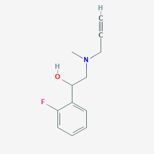molecular formula C12H14FNO B2791780 1-(2-Fluorophenyl)-2-[methyl(prop-2-ynyl)amino]ethanol CAS No. 1825629-76-2