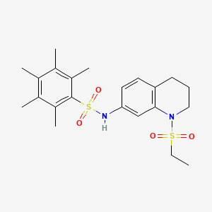 N-(1-(ethylsulfonyl)-1,2,3,4-tetrahydroquinolin-7-yl)-2,3,4,5,6-pentamethylbenzenesulfonamide
