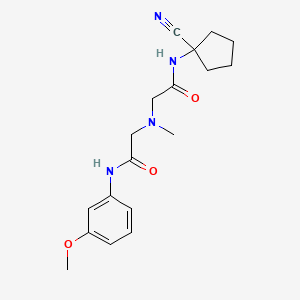 2-[[2-[(1-cyanocyclopentyl)amino]-2-oxoethyl]-methylamino]-N-(3-methoxyphenyl)acetamide
