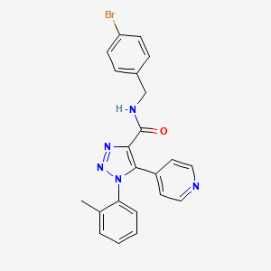 molecular formula C22H18BrN5O B2791808 N-(4-bromobenzyl)-1-(2-methylphenyl)-5-pyridin-4-yl-1H-1,2,3-triazole-4-carboxamide CAS No. 1251566-63-8