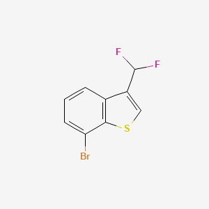 molecular formula C9H5BrF2S B2791819 7-Bromo-3-(difluoromethyl)-1-benzothiophene CAS No. 2248407-59-0