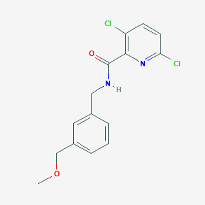 molecular formula C15H14Cl2N2O2 B2791830 3,6-dichloro-N-{[3-(methoxymethyl)phenyl]methyl}pyridine-2-carboxamide CAS No. 1184355-33-6