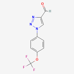 molecular formula C10H6F3N3O2 B2791836 1-[4-(trifluoromethoxy)phenyl]-1H-1,2,3-triazole-4-carbaldehyde CAS No. 2098138-93-1