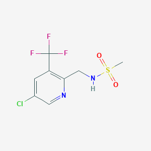 molecular formula C8H8ClF3N2O2S B2791837 N-{[5-chloro-3-(trifluoromethyl)pyridin-2-yl]methyl}methanesulfonamide CAS No. 2060751-75-7