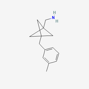 [3-[(3-Methylphenyl)methyl]-1-bicyclo[1.1.1]pentanyl]methanamine