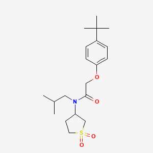 molecular formula C20H31NO4S B2791845 2-(4-(tert-butyl)phenoxy)-N-(1,1-dioxidotetrahydrothiophen-3-yl)-N-isobutylacetamide CAS No. 898405-52-2