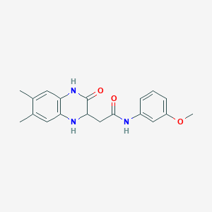 molecular formula C19H21N3O3 B2791849 2-(6,7-dimethyl-3-oxo-1,2,3,4-tetrahydroquinoxalin-2-yl)-N-(3-methoxyphenyl)acetamide CAS No. 1008201-58-8