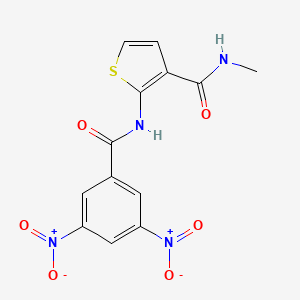 molecular formula C13H10N4O6S B2791852 2-(3,5-dinitrobenzamido)-N-methylthiophene-3-carboxamide CAS No. 897616-14-7