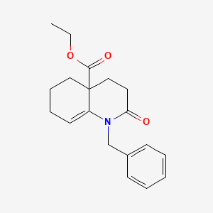 molecular formula C19H23NO3 B2791862 ethyl 1-benzyl-2-oxo-1,3,4,5,6,7-hexahydro-4a(2H)-quinolinecarboxylate CAS No. 154819-92-8