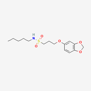 3-(benzo[d][1,3]dioxol-5-yloxy)-N-pentylpropane-1-sulfonamide