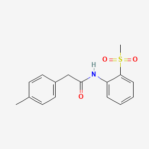 molecular formula C16H17NO3S B2791870 N-(2-(methylsulfonyl)phenyl)-2-(p-tolyl)acetamide CAS No. 923423-85-2