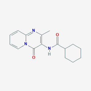 molecular formula C16H19N3O2 B2791873 N-(2-methyl-4-oxopyrido[1,2-a]pyrimidin-3-yl)cyclohexanecarboxamide CAS No. 897624-23-6