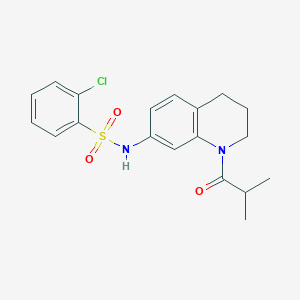 2-chloro-N-(1-isobutyryl-1,2,3,4-tetrahydroquinolin-7-yl)benzenesulfonamide
