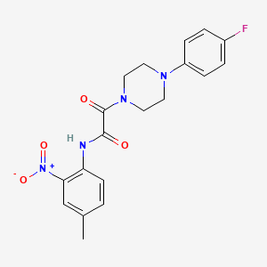 molecular formula C19H19FN4O4 B2791885 2-[4-(4-fluorophenyl)piperazin-1-yl]-N-(4-methyl-2-nitrophenyl)-2-oxoacetamide CAS No. 941963-50-4