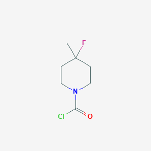 molecular formula C7H11ClFNO B2791886 4-Fluoro-4-methylpiperidine-1-carbonyl chloride CAS No. 2298762-84-0