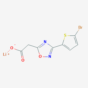 molecular formula C8H4BrLiN2O3S B2791887 Lithium(1+) ion 2-[3-(5-bromothiophen-2-yl)-1,2,4-oxadiazol-5-yl]acetate CAS No. 1909320-04-2