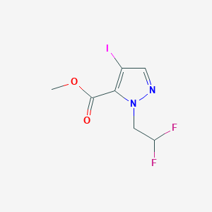 molecular formula C7H7F2IN2O2 B2791889 methyl 1-(2,2-difluoroethyl)-4-iodo-1H-pyrazole-5-carboxylate CAS No. 1795186-89-8
