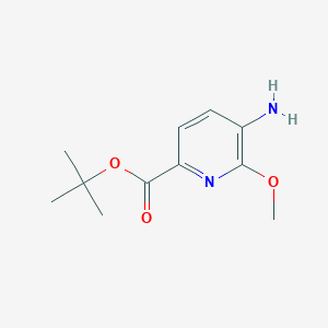 molecular formula C11H16N2O3 B2791896 Tert-butyl 5-amino-6-methoxypyridine-2-carboxylate CAS No. 2248344-03-6