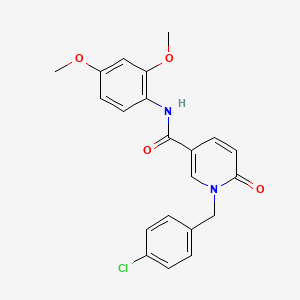 molecular formula C21H19ClN2O4 B2791912 1-[(4-chlorophenyl)methyl]-N-(2,4-dimethoxyphenyl)-6-oxopyridine-3-carboxamide CAS No. 942009-35-0