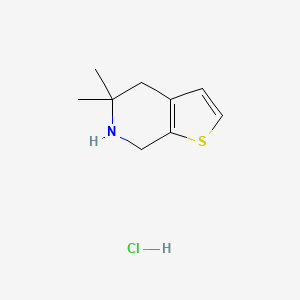 molecular formula C9H14ClNS B2791916 5,5-dimethyl-4H,5H,6H,7H-thieno[2,3-c]pyridine hydrochloride CAS No. 1909318-77-9
