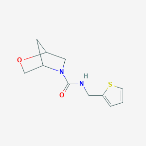 molecular formula C11H14N2O2S B2791922 N-(thiophen-2-ylmethyl)-2-oxa-5-azabicyclo[2.2.1]heptane-5-carboxamide CAS No. 2097927-32-5