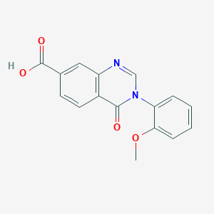 molecular formula C16H12N2O4 B2791926 3-(2-Methoxyphenyl)-4-oxo-3,4-dihydroquinazoline-7-carboxylic acid CAS No. 1146293-81-3