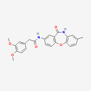 molecular formula C24H22N2O5 B2791941 2-(3,4-dimethoxyphenyl)-N-(8-methyl-11-oxo-10,11-dihydrodibenzo[b,f][1,4]oxazepin-2-yl)acetamide CAS No. 922109-51-1