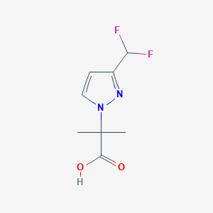 molecular formula C8H10F2N2O2 B2791947 2-[3-(Difluoromethyl)-1H-pyrazol-1-yl]-2-methylpropanoic acid CAS No. 1823442-10-9