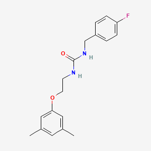 molecular formula C18H21FN2O2 B2791954 1-(2-(3,5-Dimethylphenoxy)ethyl)-3-(4-fluorobenzyl)urea CAS No. 1171017-10-9
