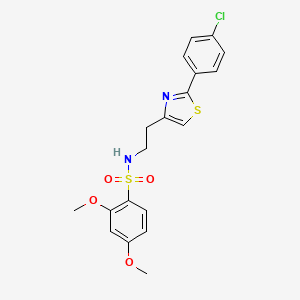 molecular formula C19H19ClN2O4S2 B2791963 N-(2-(2-(4-chlorophenyl)thiazol-4-yl)ethyl)-2,4-dimethoxybenzenesulfonamide CAS No. 941945-11-5