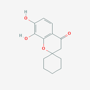 molecular formula C14H16O4 B2791972 7,8-dihydroxyspiro[chromene-2,1'-cyclohexan]-4(3H)-one CAS No. 135110-69-9