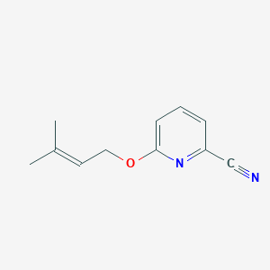 molecular formula C11H12N2O B2791977 6-(3-Methylbut-2-enoxy)pyridine-2-carbonitrile CAS No. 2380172-86-9