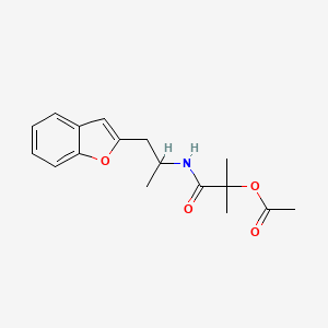 molecular formula C17H21NO4 B2791986 1-((1-(Benzofuran-2-yl)propan-2-yl)amino)-2-methyl-1-oxopropan-2-yl acetate CAS No. 2034380-38-4