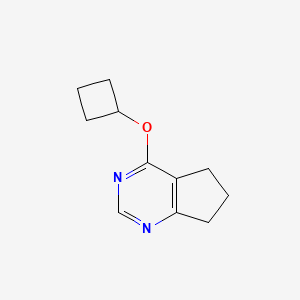 molecular formula C11H14N2O B2791992 4-cyclobutoxy-5H,6H,7H-cyclopenta[d]pyrimidine CAS No. 2195880-63-6