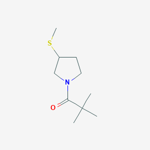 molecular formula C10H19NOS B2791994 2,2-Dimethyl-1-(3-(methylthio)pyrrolidin-1-yl)propan-1-one CAS No. 1797247-59-6