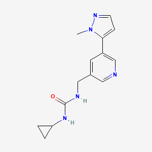1-cyclopropyl-3-((5-(1-methyl-1H-pyrazol-5-yl)pyridin-3-yl)methyl)urea