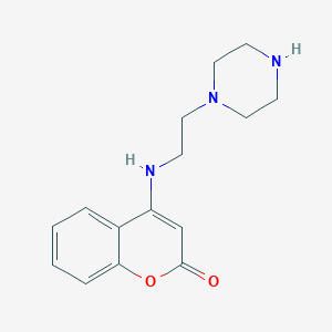 4-{[2-(piperazin-1-yl)ethyl]amino}-2H-chromen-2-one
