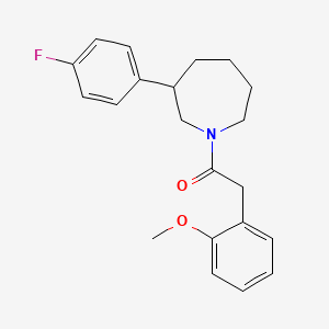 molecular formula C21H24FNO2 B2792006 1-(3-(4-Fluorophenyl)azepan-1-yl)-2-(2-methoxyphenyl)ethanone CAS No. 1797726-39-6