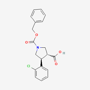 Trans-1-[(Benzyloxy)carbonyl]-4-(2-chlorophenyl)pyrrolidine-3-carboxylic acid