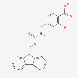 4-[({[(9H-fluoren-9-yl)methoxy]carbonyl}amino)methyl]-2-hydroxybenzoic acid