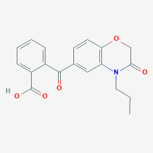 2-[(3-oxo-4-propyl-3,4-dihydro-2H-1,4-benzoxazin-6-yl)carbonyl]benzenecarboxylic acid