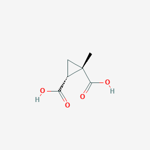 molecular formula C6H8O4 B2792030 (1S,2R)-1-methylcyclopropane-1,2-dicarboxylic acid CAS No. 697-48-3