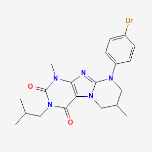 9-(4-bromophenyl)-3-isobutyl-1,7-dimethyl-6,7,8,9-tetrahydropyrimido[2,1-f]purine-2,4(1H,3H)-dione