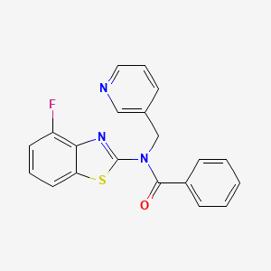 molecular formula C20H14FN3OS B2792048 N-(4-fluorobenzo[d]thiazol-2-yl)-N-(pyridin-3-ylmethyl)benzamide CAS No. 895010-56-7
