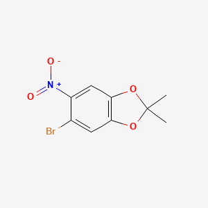 molecular formula C9H8BrNO4 B2792053 5-Bromo-2,2-dimethyl-6-nitro-1,3-benzodioxole CAS No. 342043-80-5